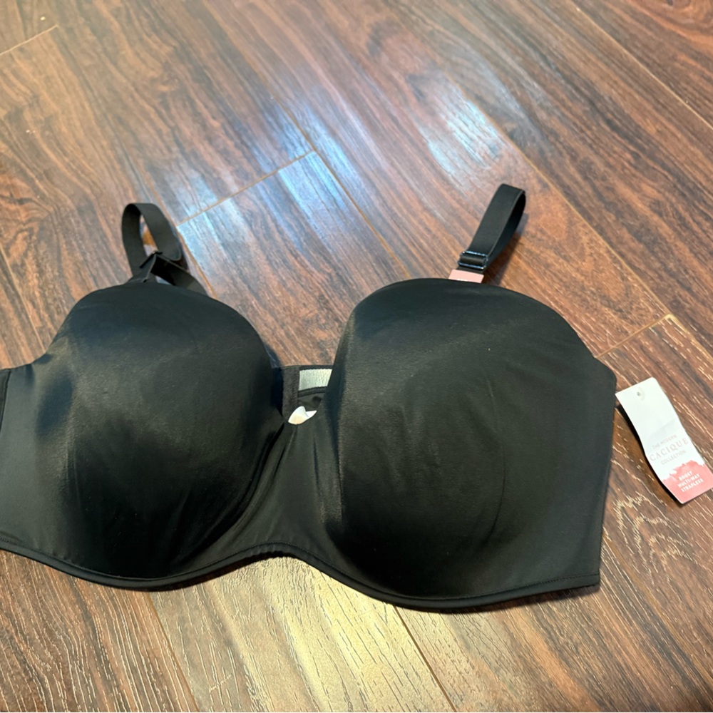 NWT Cacique Black  Bra 46DD